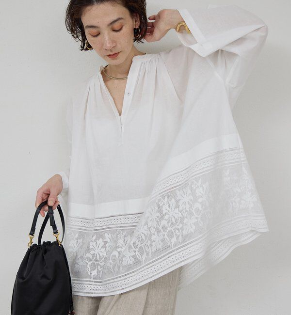  「刺繍チャーチブラウス」|シャツ・ブラウス|