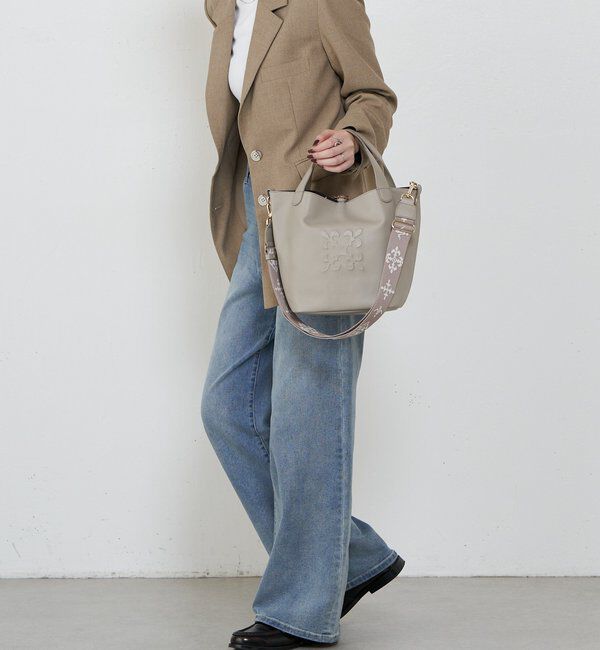  「エンボスモノグラム2WAYタウントートバッグ」|トートバッグ|