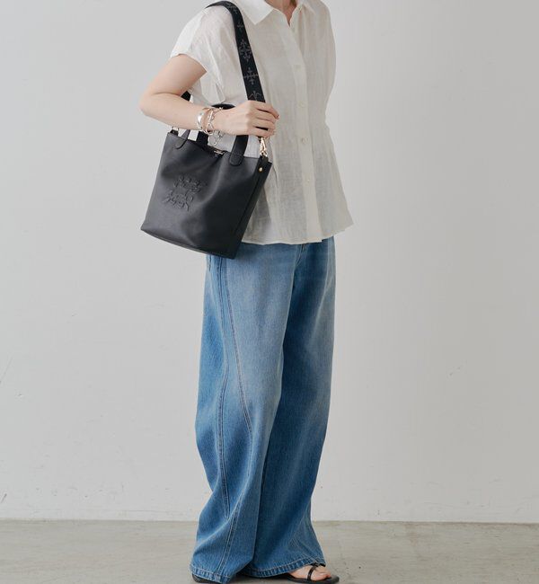  「エンボスモノグラム2WAYタウントートバッグ」|トートバッグ|