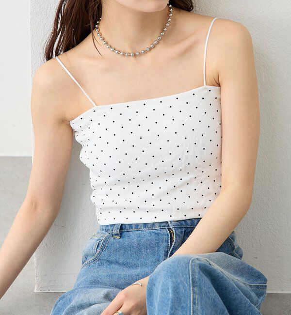  「【万能インナー/嬉しい7色展開】パット付きショートキャミソール2」|キャミソール|