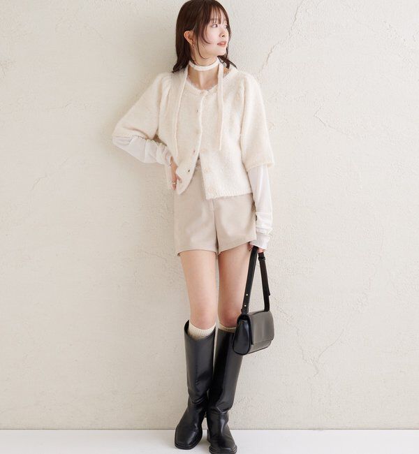  「フェイクスウェードショートパンツ」|チノ|