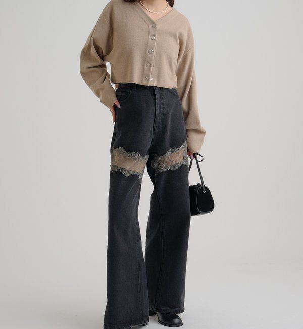  「Vボタンカーディガン」|カーディガン|