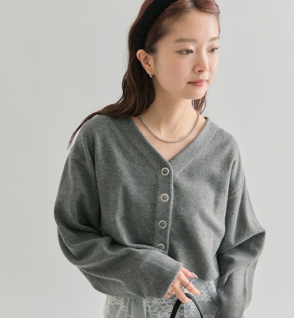  「Vボタンカーディガン」|カーディガン|