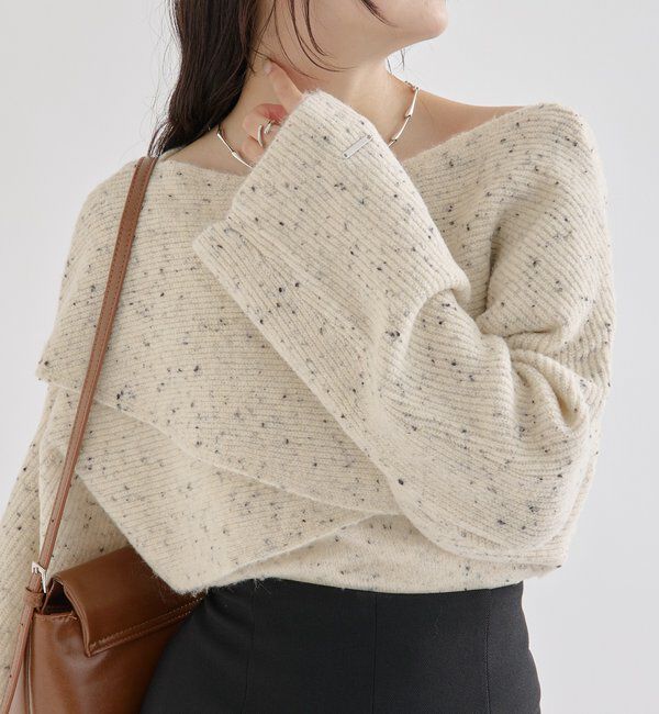  「クロスニットスリットキャミSET」|ニット・セーター|アイボリー