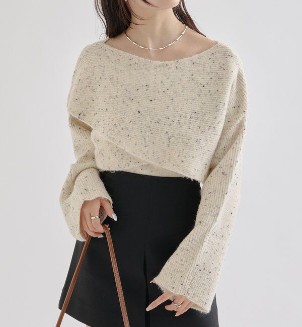  「クロスニットスリットキャミSET」|ニット・セーター|