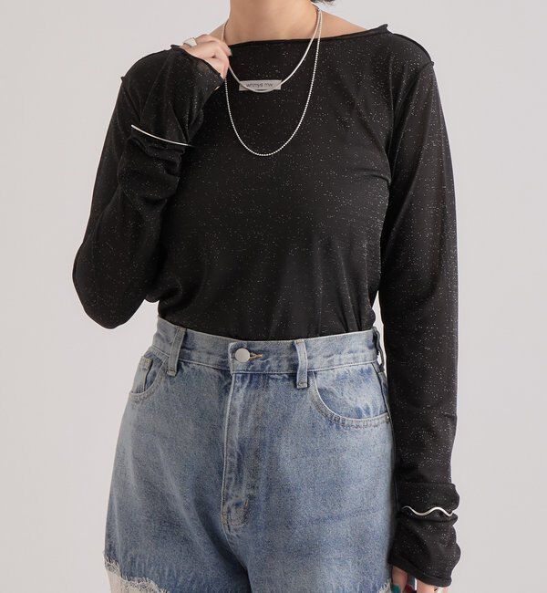  「ラメチュールプルオーバー」|Tシャツ・カットソー|