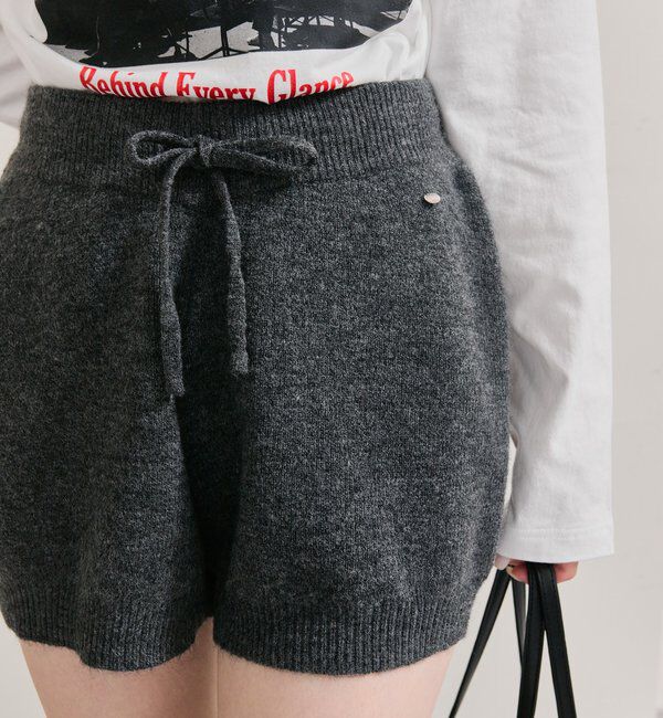  「プレート付きニットパンツ」|チノ|