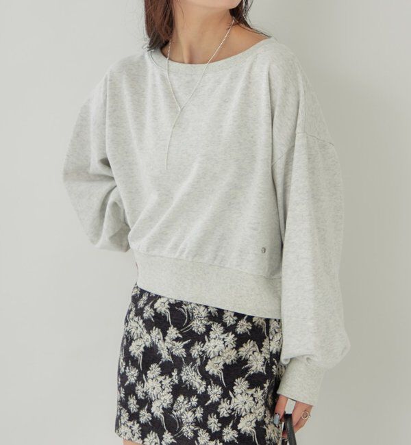  「袖ボリューム ショートスウェット」|Tシャツ・カットソー|