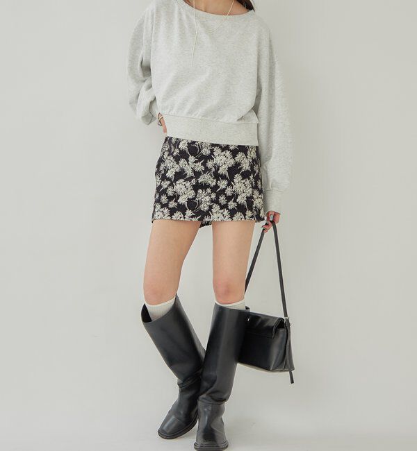  「袖ボリューム ショートスウェット」|Tシャツ・カットソー|