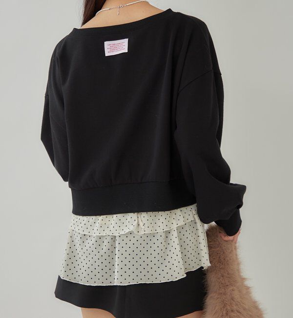  「袖ボリューム ショートスウェット」|Tシャツ・カットソー|