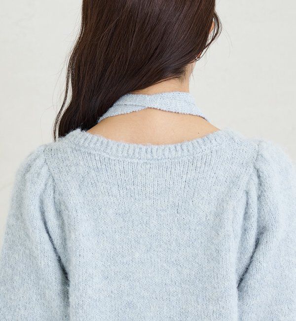  「ふわふわ半袖ニット カーディガン」|カーディガン|