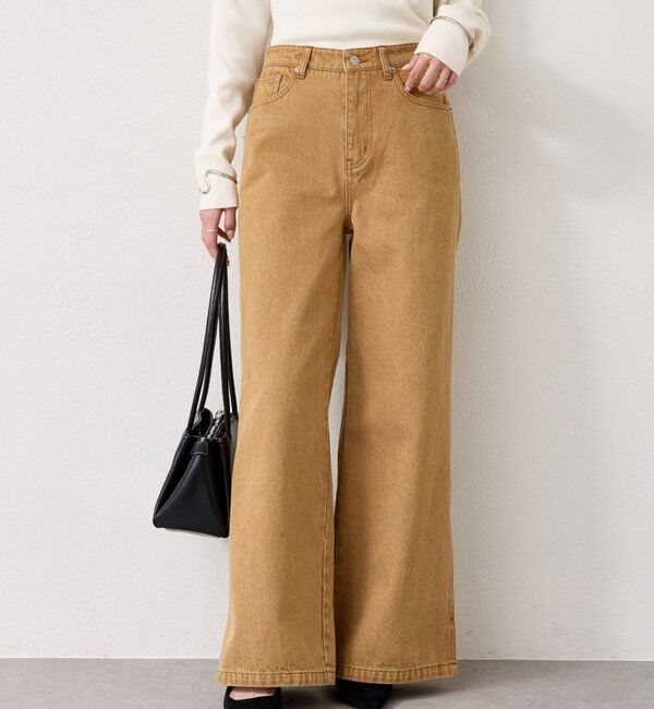  「裾スリットフレアデニム」|デニム|