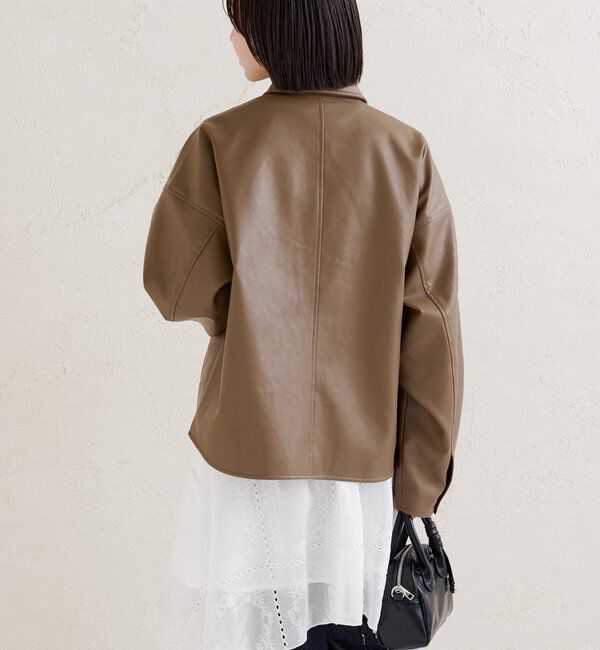  「レザーシャツジャケット」|ブルゾン・スタジャン|