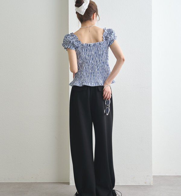  「裾ドロストスウェットパンツ」|チノ|