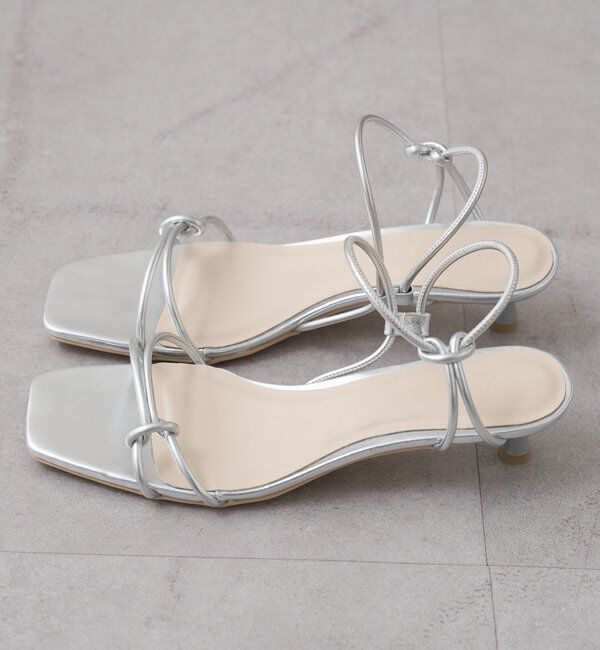 「クロスストラップヒールサンダル」|サンダル|