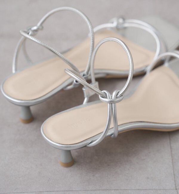  「クロスストラップヒールサンダル」|サンダル|