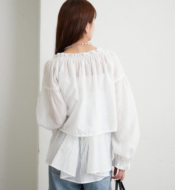  「ラメストライプビスチェSETブラウス」|シャツ・ブラウス|