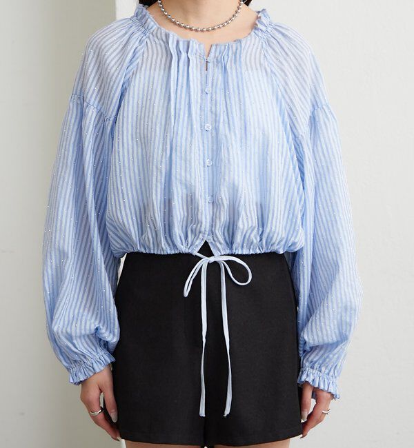  「ラメストライプビスチェSETブラウス」|シャツ・ブラウス|