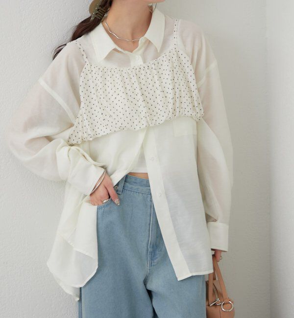  「シアーシャツビスチェSET」|シャツ・ブラウス|