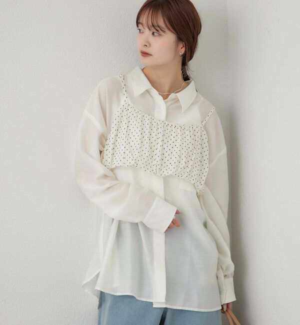  「シアーシャツビスチェSET」|シャツ・ブラウス|