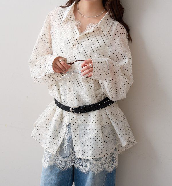  「シアーシャツビスチェSET」|シャツ・ブラウス|