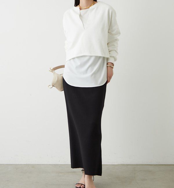  「【Lサイズも登場！】ポンチZIPタイトスカート」|スカート|