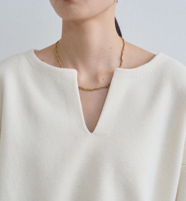  「【@_shirabe.s_コラボ】スウェットライクスキッパーニット」|ニット・セーター|