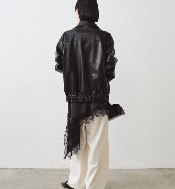  「サテンレースアシメキャミ」|シャツ・ブラウス|