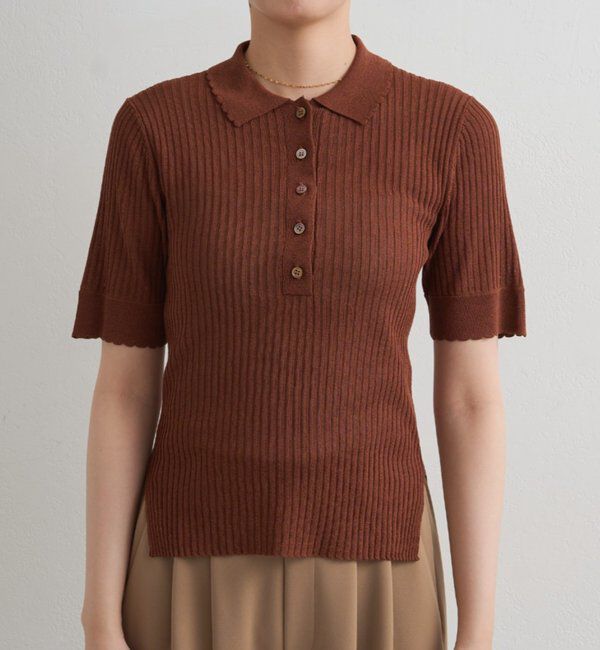  「シアーリブポロニット」|ニット・セーター|