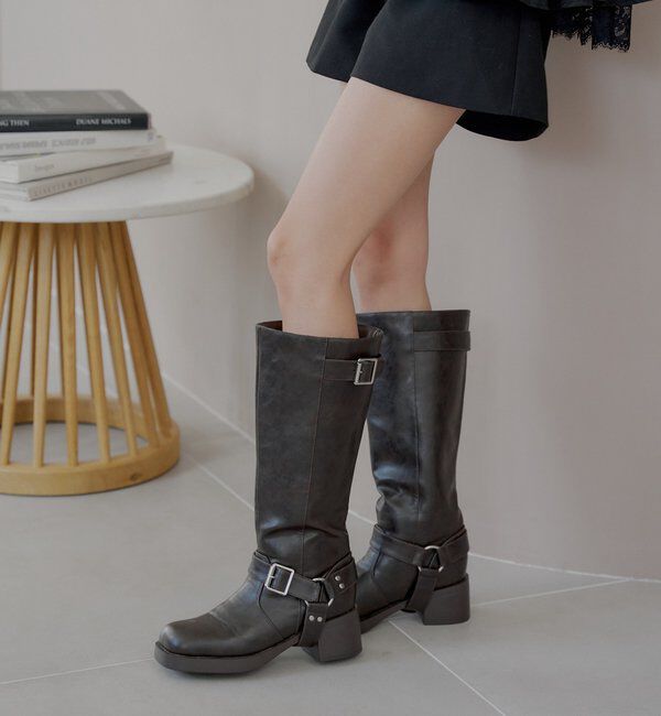  「2wayロング丈エンジニアブーツ」|ロングブーツ|