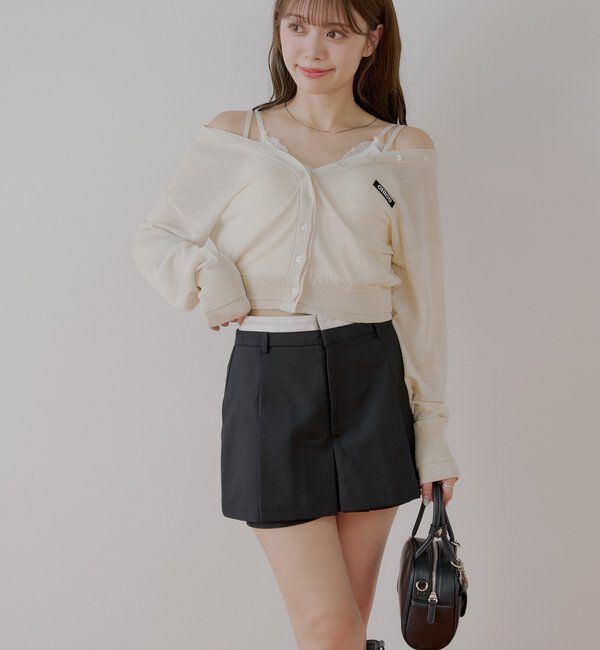  「ボックスプリーツレイヤードスカパン」|スカート|