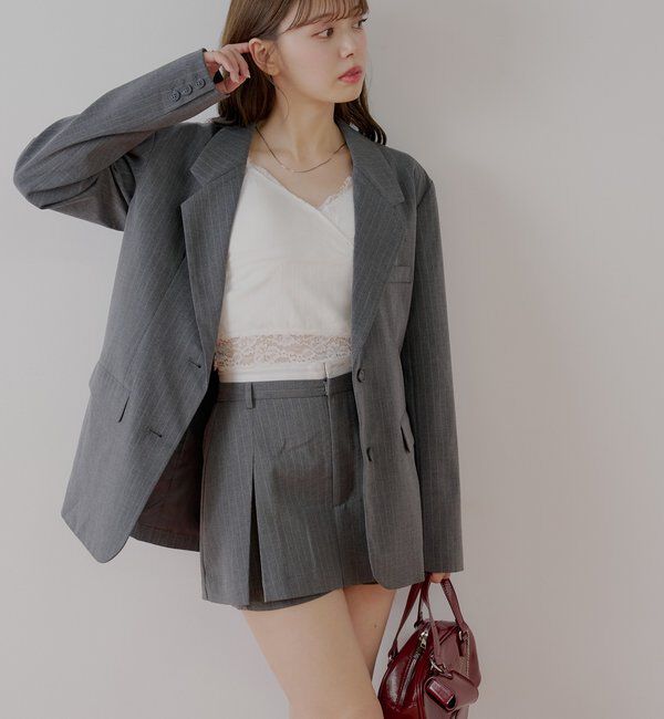  「ボックスプリーツレイヤードスカパン」|スカート|