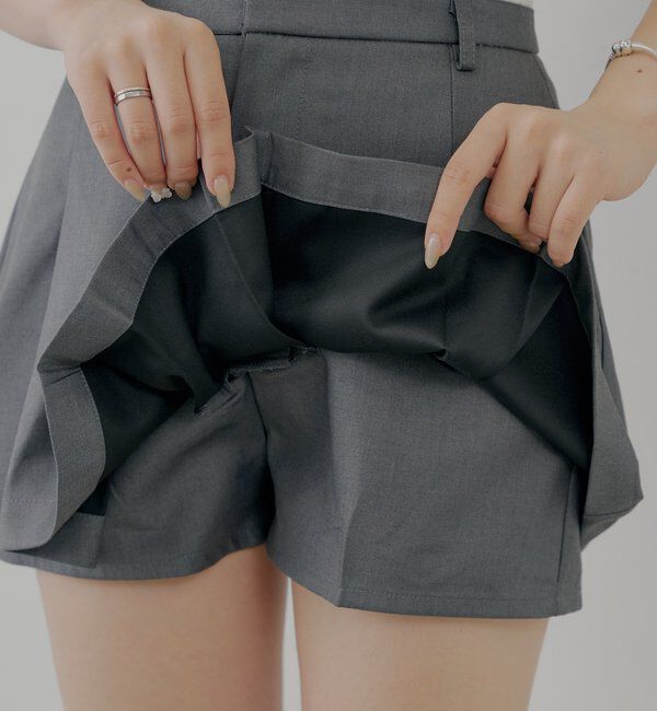  「ボックスプリーツレイヤードスカパン」|スカート|