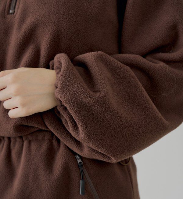  「ハーフジップフリースミニワンピース」|ワンピース|