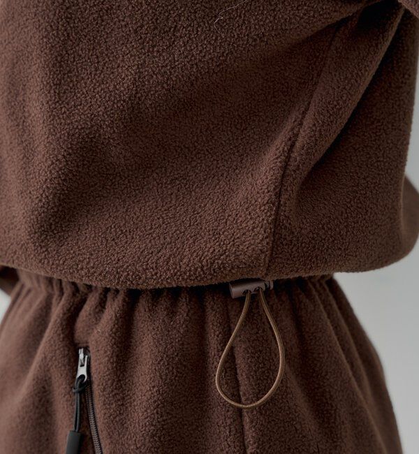  「ハーフジップフリースミニワンピース」|ワンピース|