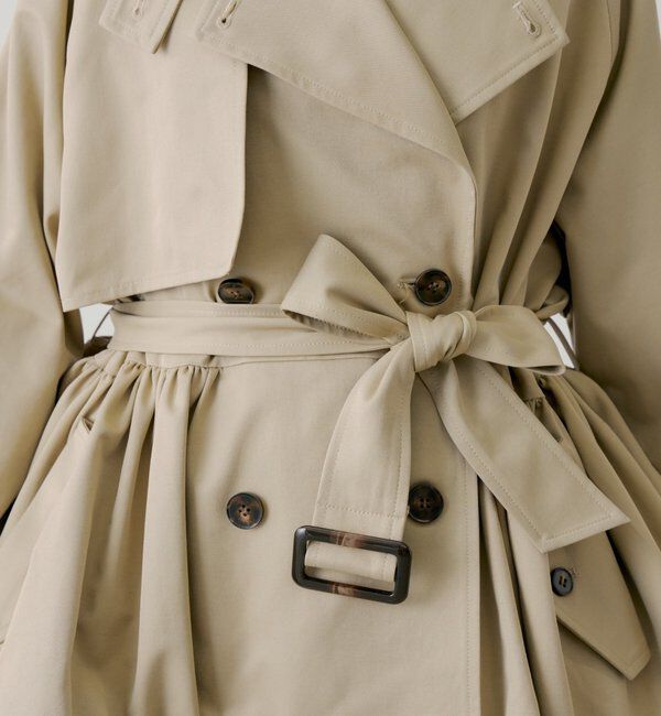  「【SALON by Chico】バルーンミディトレンチコート」|トレンチコート|