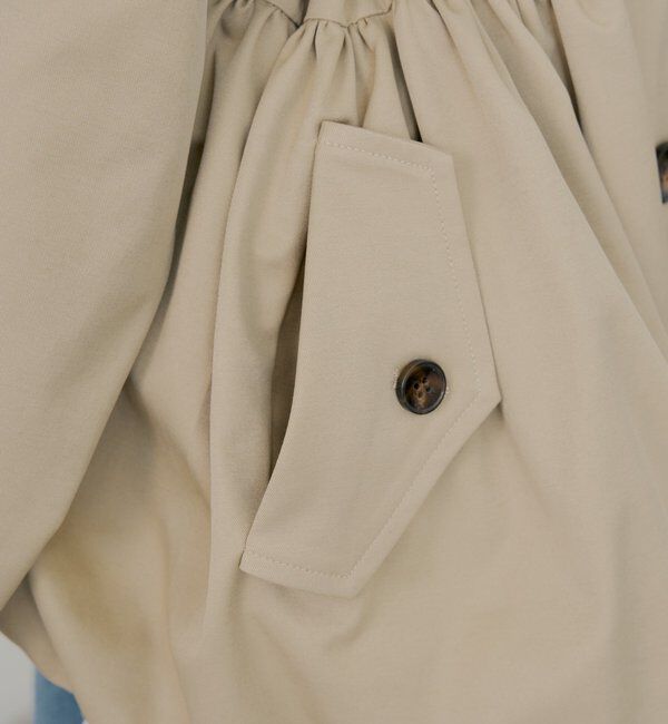  「【SALON by Chico】バルーンミディトレンチコート」|トレンチコート|