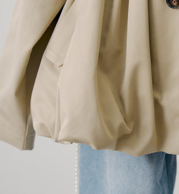  「【SALON by Chico】バルーンミディトレンチコート」|トレンチコート|