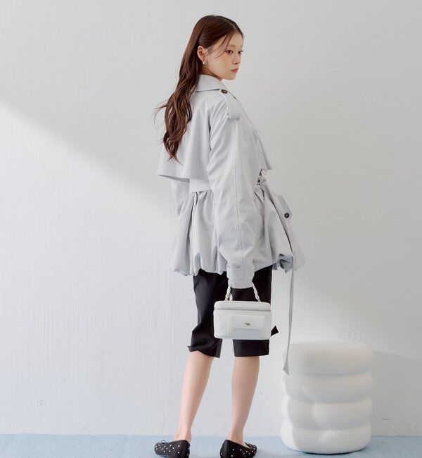  「【SALON by Chico】バルーンミディトレンチコート」|トレンチコート|