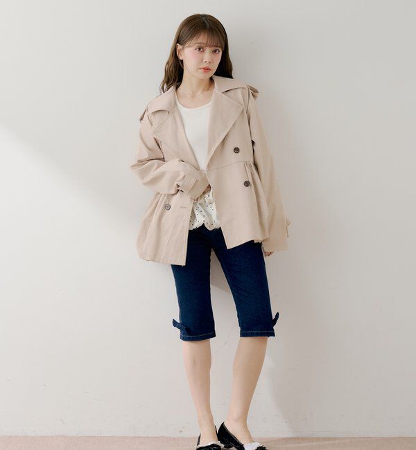  「【SALON by Chico】バルーンミディトレンチコート」|トレンチコート|