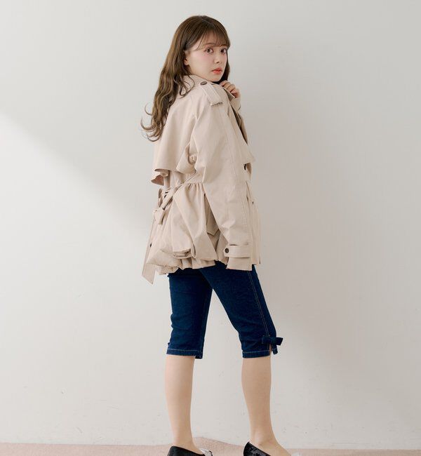  「【SALON by Chico】バルーンミディトレンチコート」|トレンチコート|