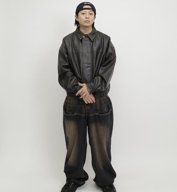  「《UNISEX / サイズ展開あり》スラッシュポケットブラストワイドデニム」|デニム|