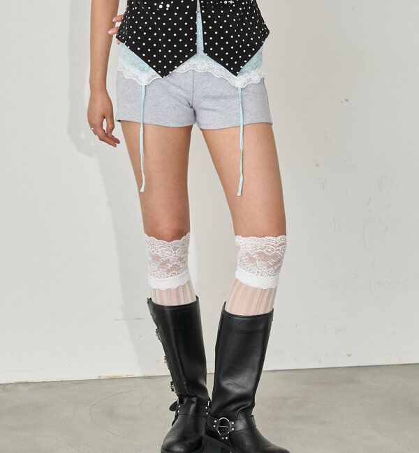  「【SLOPPY/スロッピー】リブショートパンツ」|チノ|