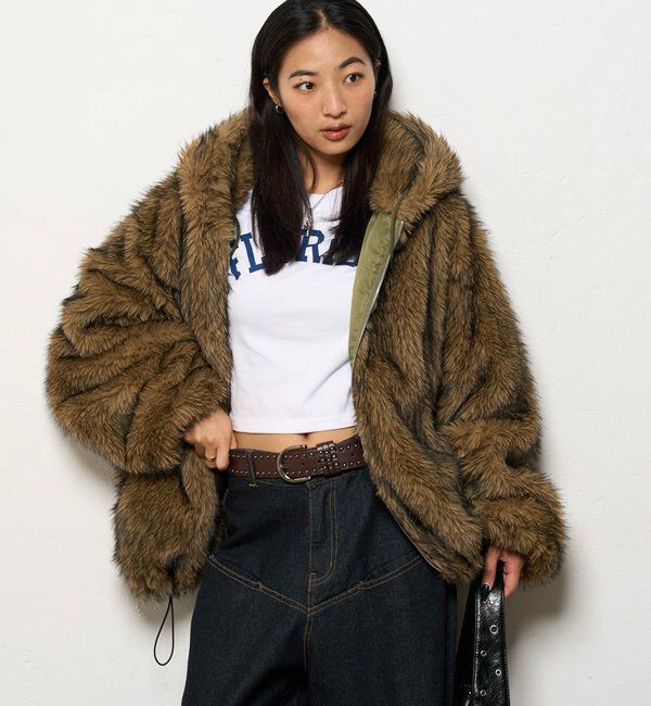  「【お気に入りNO.1】2WAY リバーシブルファーブルゾン」|ブルゾン・スタジャン|