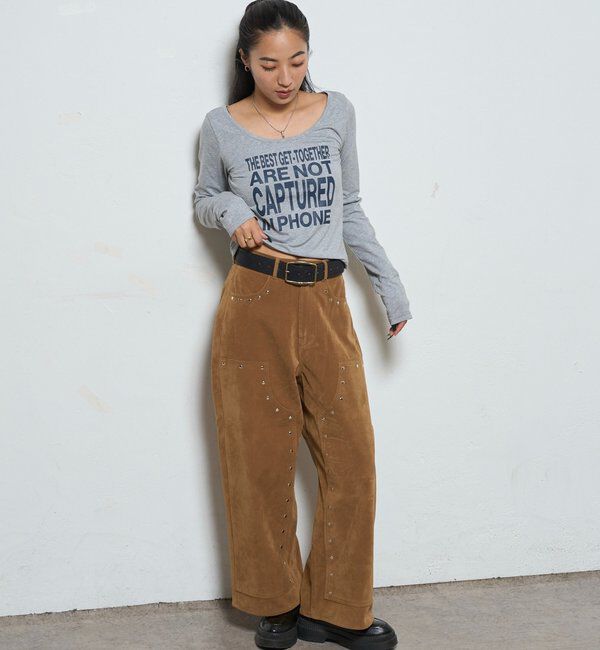  「スウェードダブルニーパンツ」|チノ|