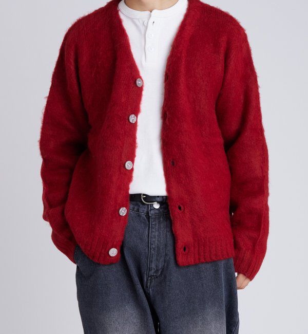  「KOOKYNモヘアライクカーディガン(無地/カモ柄)」|カーディガン|