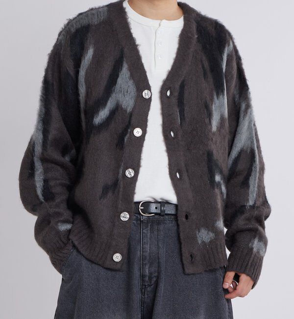  「KOOKYNモヘアライクカーディガン(無地/カモ柄)」|カーディガン|