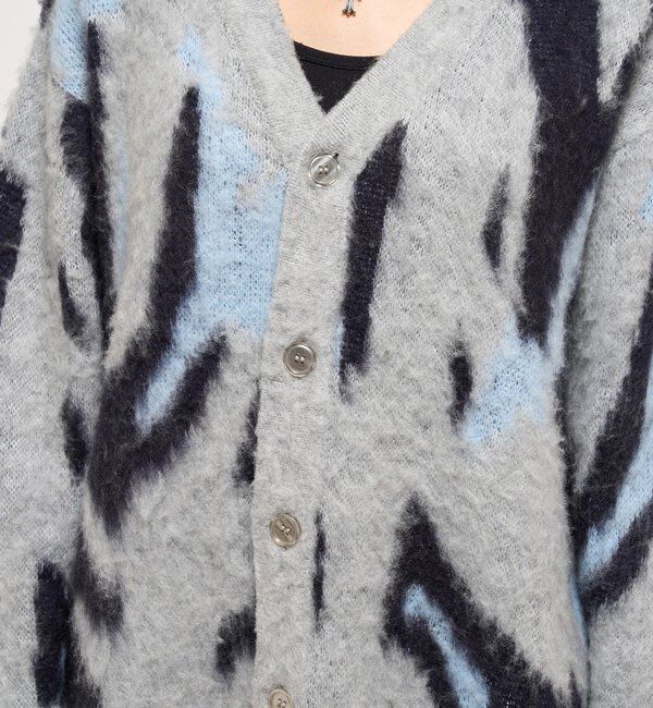 「KOOKYNモヘアライクカーディガン(無地/カモ柄)」|カーディガン|