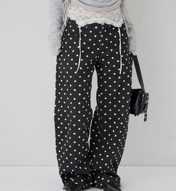  「アソートドットローライズパンツ」|チノ|