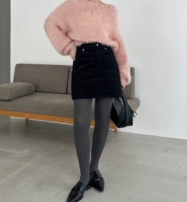  「【新色/レイヤード対応】コーデュロイ台形スカート」|スカート|